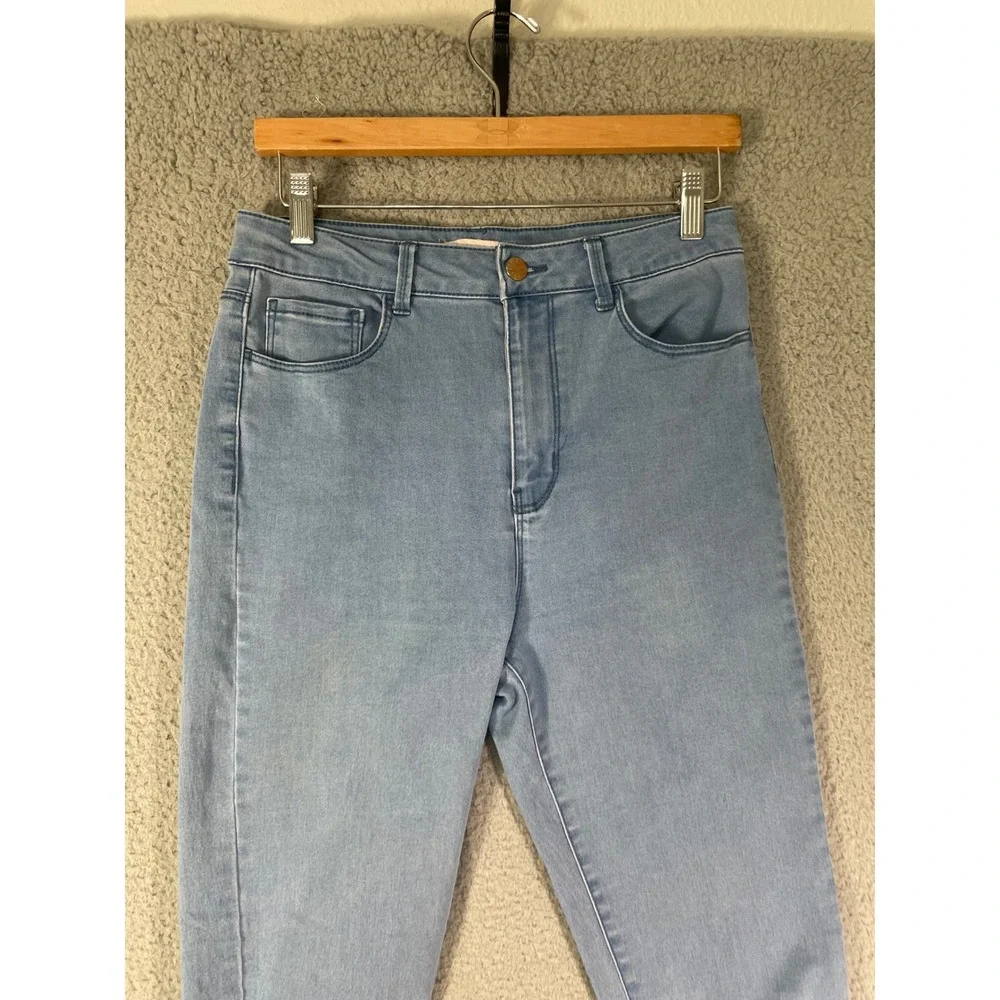 Forever 21 Womens Light Wash High Waisted Skinny Jeans Size 28 Blue Stretch